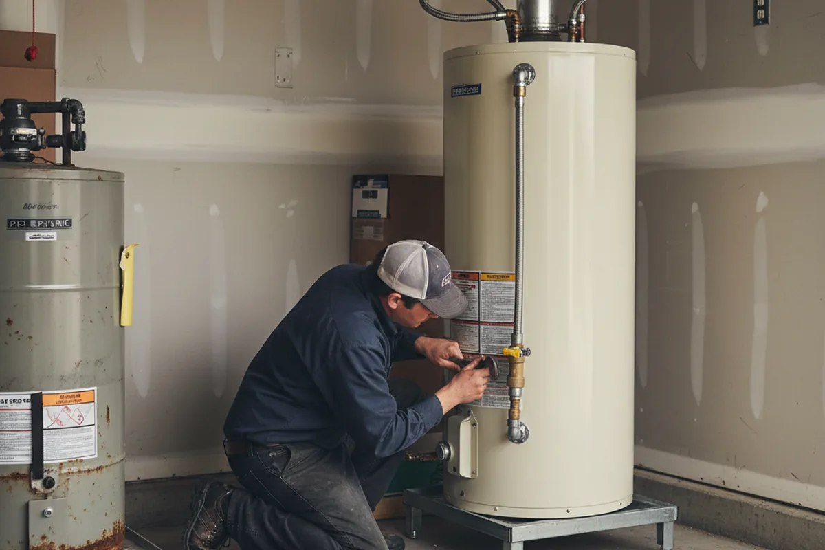 Water heater and shutoff valve replacement in Wausau